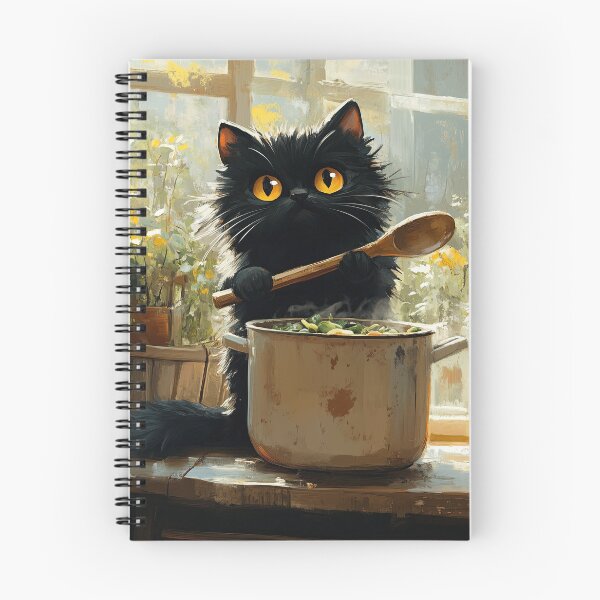 Item preview, Black Cat Soup Chef designed and sold by Erika Kaisersot.