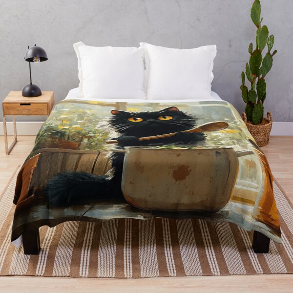Item preview, Black Cat Soup Chef designed and sold by Erika Kaisersot.