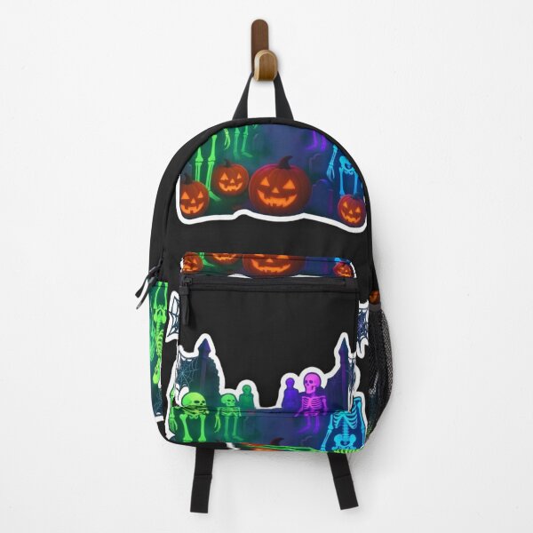 Item preview, Neon Halloween Skeleton Graveyard - Spooky Glowing Night designed and sold by alalame.