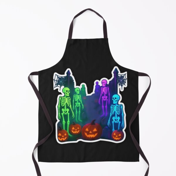 Item preview, Neon Halloween Skeleton Graveyard - Spooky Glowing Night designed and sold by alalame.