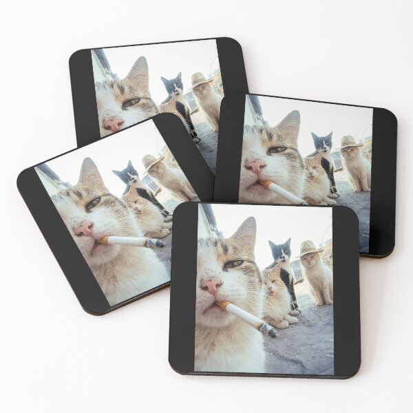 Item preview, Cats Smoking Cigarettes and Wearing a Cowboy designed and sold by hargisnamocho.