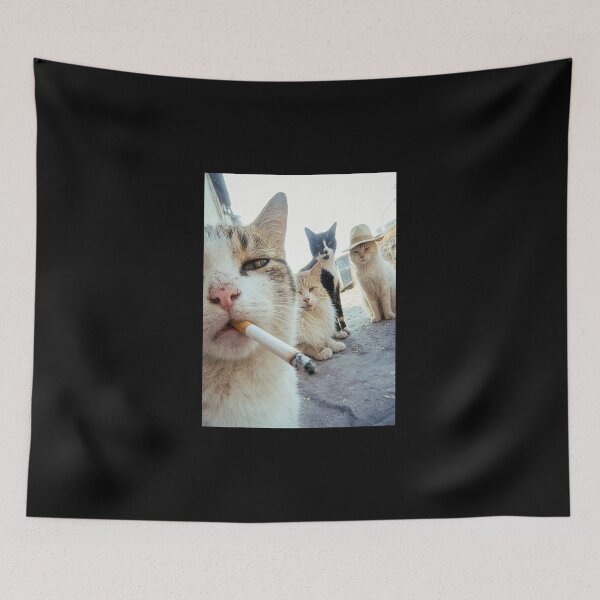 Item preview, Cats Smoking Cigarettes and Wearing a Cowboy designed and sold by hargisnamocho.