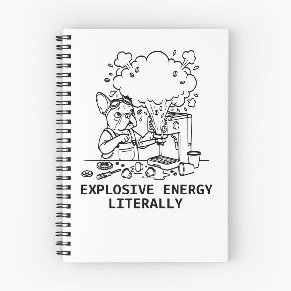 Item preview, Explosive Energy Literally Funny French Bulldog Coffee designed and sold by The Bold Line Studio.