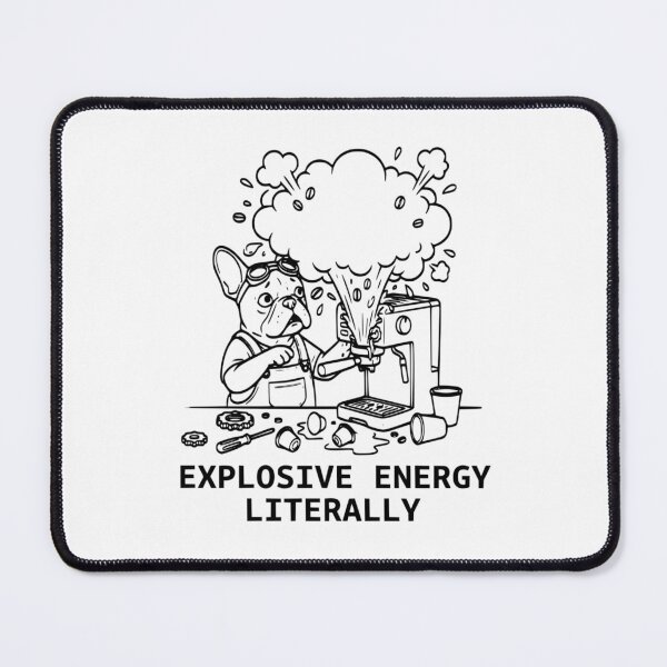 Item preview, Explosive Energy Literally Funny French Bulldog Coffee designed and sold by The Bold Line Studio.