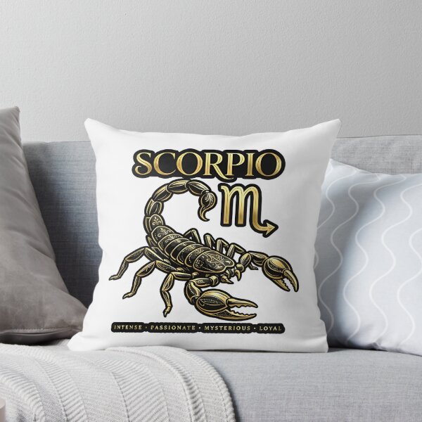 Item preview, Scorpio Intense Passionate Mysterious Loyal Gold Zodiac Art designed and sold by Zodiac Celestial Art.