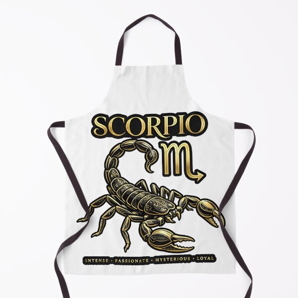 Item preview, Scorpio Intense Passionate Mysterious Loyal Gold Zodiac Art designed and sold by Zodiac Celestial Art.