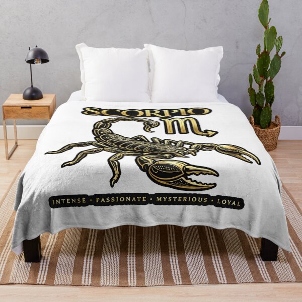 Item preview, Scorpio Intense Passionate Mysterious Loyal Gold Zodiac Art designed and sold by Zodiac Celestial Art.