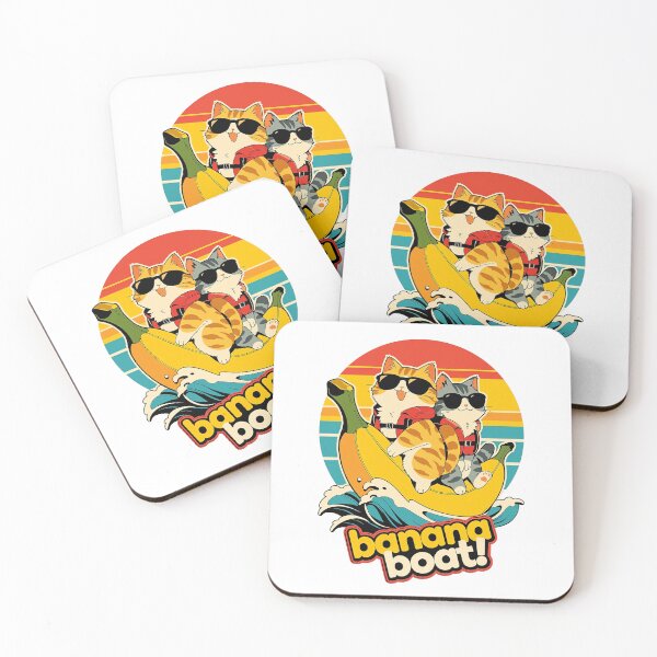 Item preview, Banana Boat Cats designed and sold by neko-lyric.