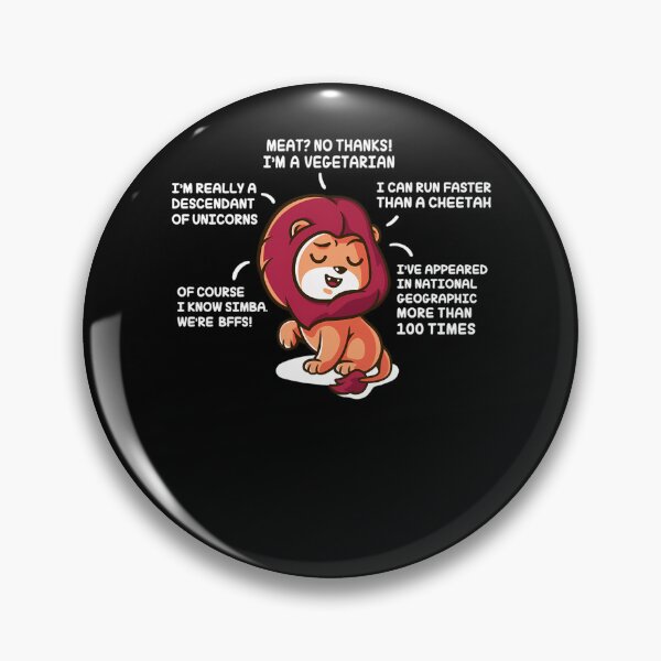 Item preview, Vegetarian Lion With Funny Quirky Facts designed and sold by Whoosie90.