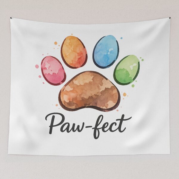 Item preview, Paw-fect Watercolor Dog Paw | Cute Cartoon Pet Lover Sticker designed and sold by PearlPathFinds.