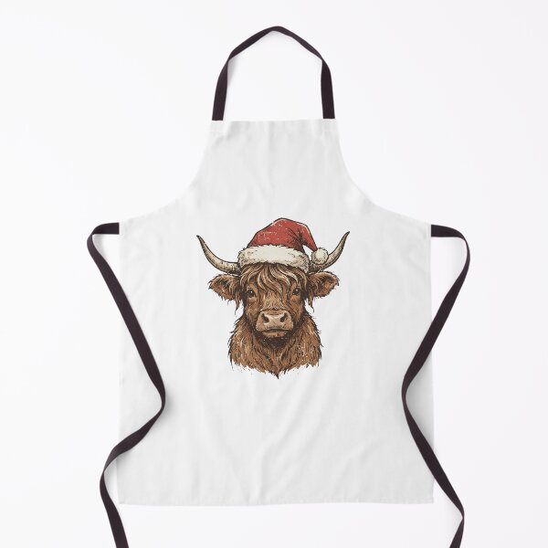 Item preview, Highland Cow Christmas Cute Santa Hat Farm Animal Xmas designed and sold by Yellowriversss.