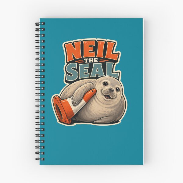 Item preview, Neil the Seal Vintage Funny Seal Sticker designed and sold by Lunaria Arts.