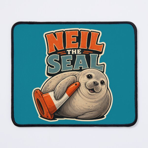 Item preview, Neil the Seal Vintage Funny Seal Sticker designed and sold by Lunaria Arts.