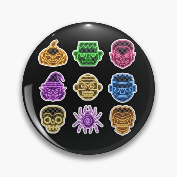 Item preview, Halloween Neon Icons Collection - Spooky Monster Set designed and sold by alalame.
