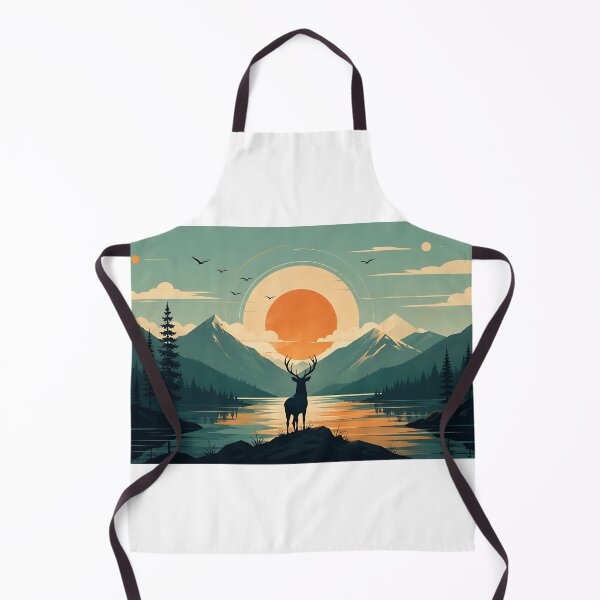 Item preview, Serene Alpine Stag Sunset Landscape designed and sold by Jaideep Walia.