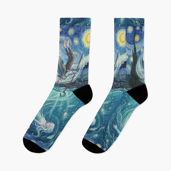 Item preview, Starry Night Water Reflection designed and sold by HaruVibe-Studio.