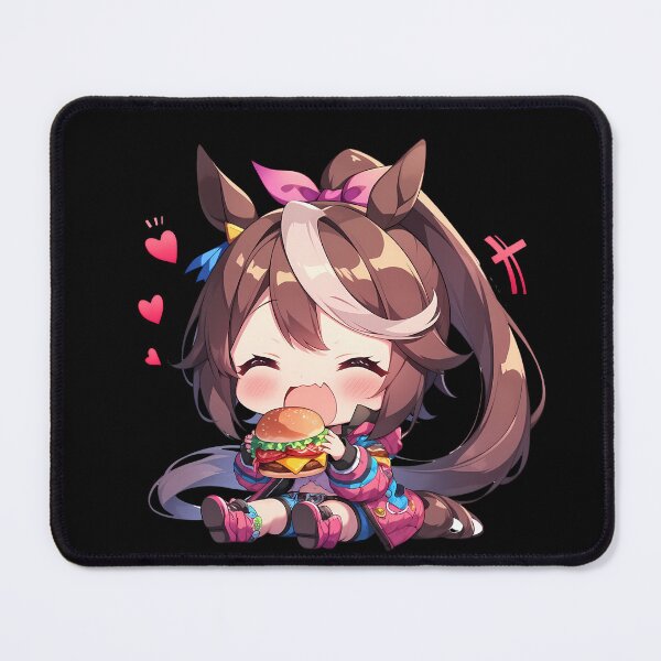 Item preview, Tokai Teio Uma Musume Pretty Derby Chibi Kawaii Burger Joyful Anime Girl Energy designed and sold by earlobejerk.