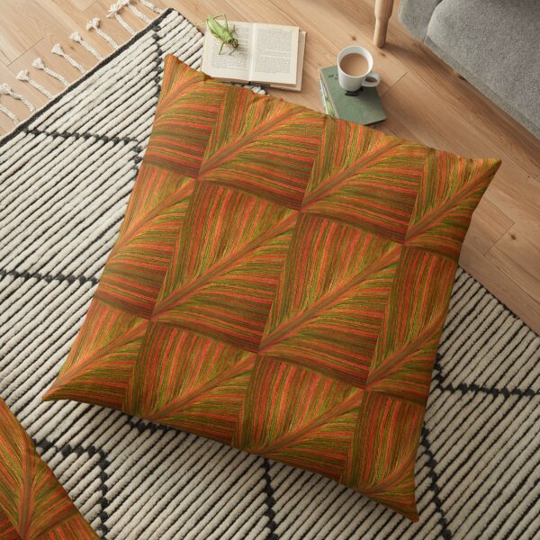 Natural Abstracts - Leaf Pattern Floor Pillow