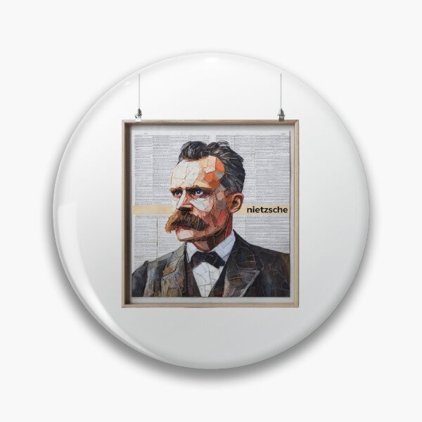 Item preview, Nietzsche Friedrich Philosopher Poster - Abstract Portrait Philosophy Art designed and sold by OzzFrequency.