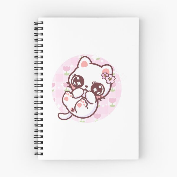 Item preview, Cute White Neko Kawaii Cat Cherry Blossom designed and sold by Cutenekocat.