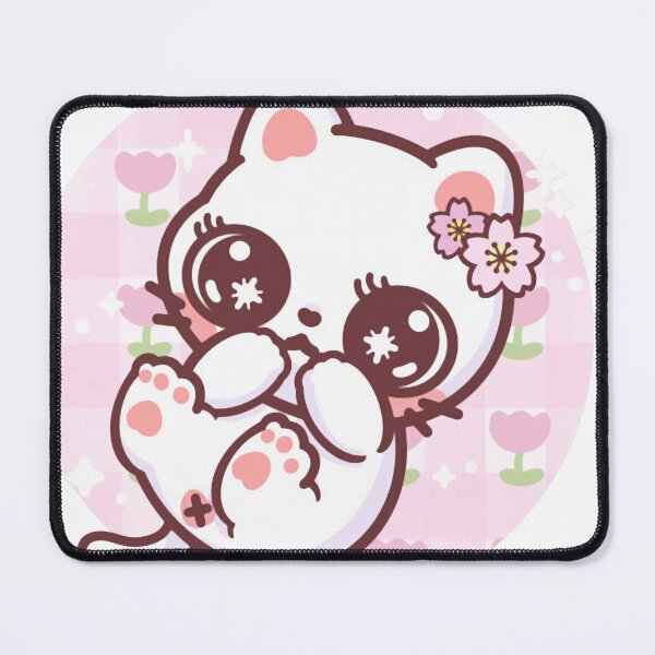 Item preview, Cute White Neko Kawaii Cat Cherry Blossom designed and sold by Cutenekocat.
