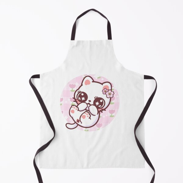 Item preview, Cute White Neko Kawaii Cat Cherry Blossom designed and sold by Cutenekocat.