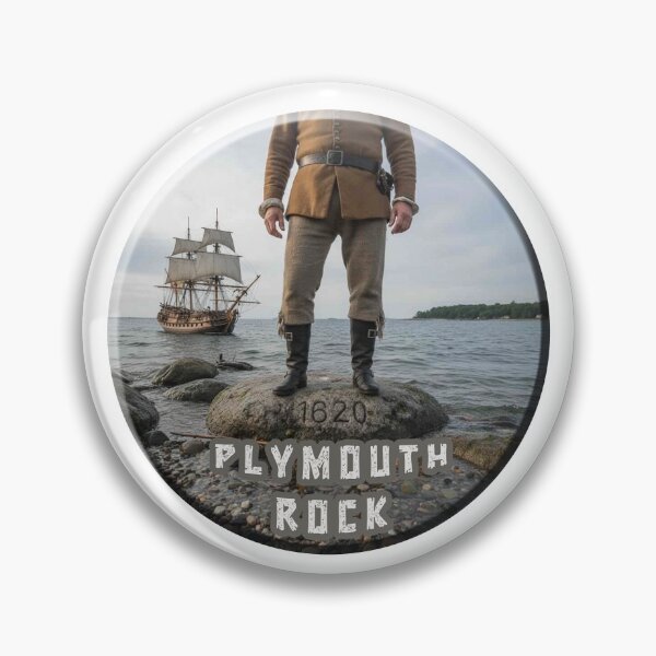 Item preview, Plymouth Rock 1620 - Pilgrim & Mayflower designed and sold by SouthShorePics.