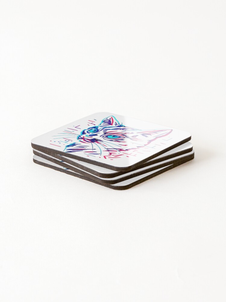 Thumbnail 4 of 5, Coasters (Set of 4), ErrorCat designed and sold by StudioProPrint.