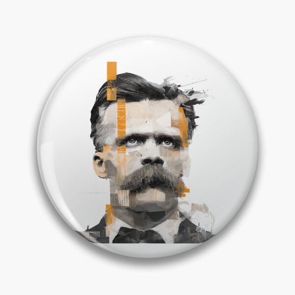 Item preview, Nietzsche Friedrich Philosopher Poster - Abstract Portrait Philosophy Art designed and sold by OzzFrequency.