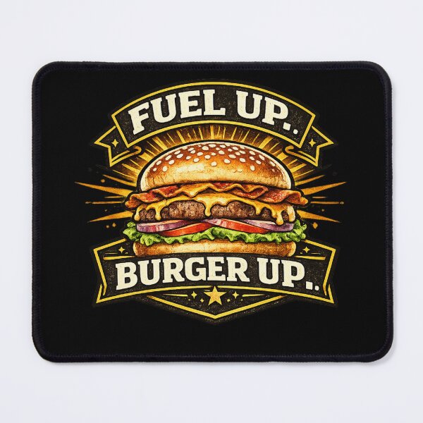 Item preview, Fuel Up Burger Up: Motivational Badge Energy Cheeseburger Design designed and sold by irfanshikh.