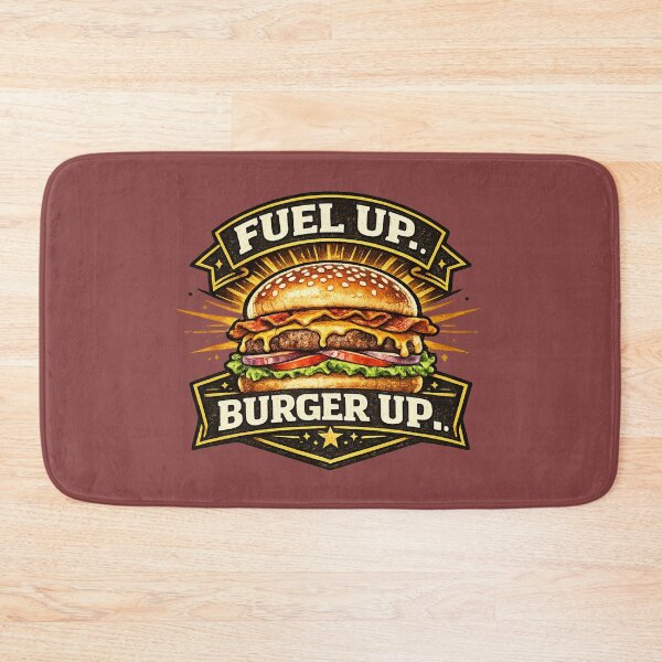 Item preview, Fuel Up Burger Up: Motivational Badge Energy Cheeseburger Design designed and sold by irfanshikh.