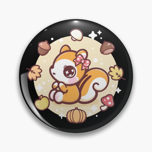 Item preview, Cute Risu Kawaii Squirrel Autumn Leaves designed and sold by Cutenekocat.