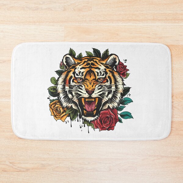 Item preview, Retro Tiger Tattoo Rose Vintage Graphic designed and sold by DayLogArt.