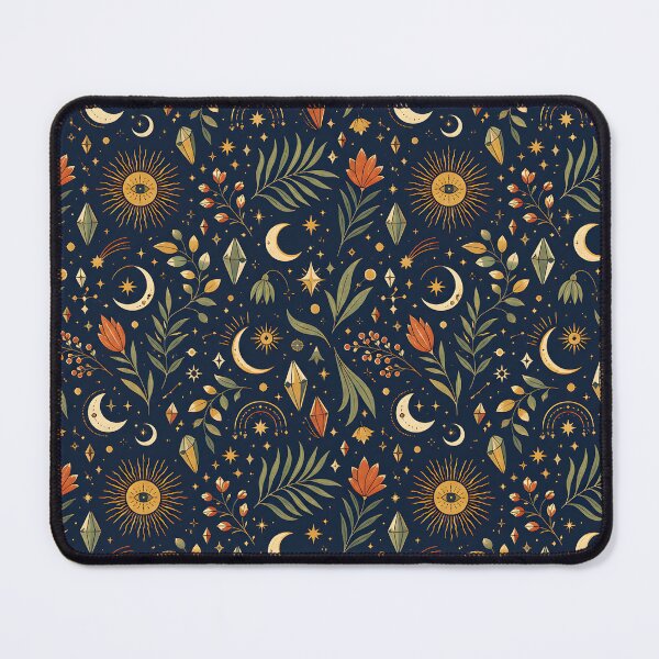 Item preview, Mystic Celestial Botanical Seamless Pattern | Witchy Sun and Moon Boho Art Print | Dark Academia Crystals and Flowers Wall Art | Esoteric Magic Pattern designed and sold by SergioMiklos.