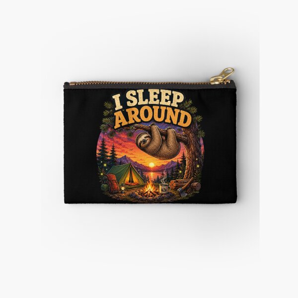 Item preview, I Sleep Around Funny Sloth Camping Sunset Design designed and sold by Don't Crack Art.