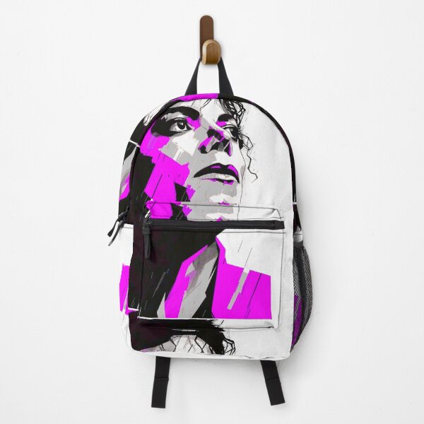 Item preview, Neon Michael Jackson Pop Art Portrait designed and sold by ExploreAura Studio.
