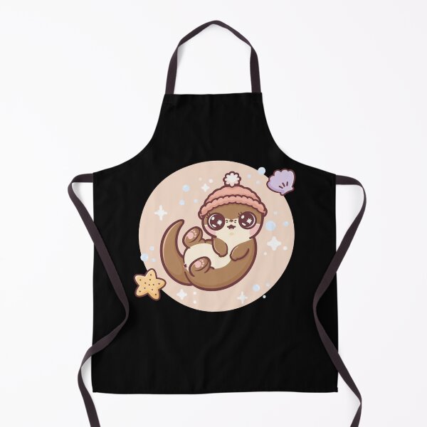 Item preview, Cute Otter Kawaii Sea Otter Wearing Beanie Illustration designed and sold by Cutenekocat.