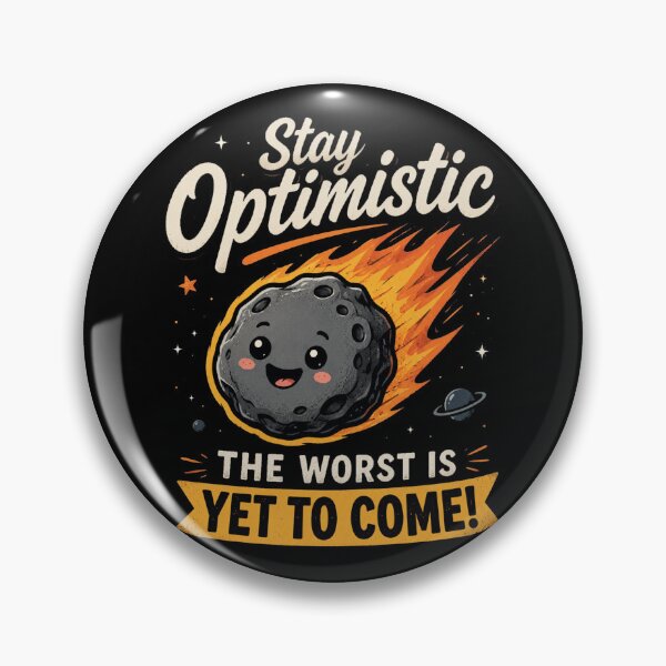 Item preview, Stay Optimistic – Dark Humor with Meteor designed and sold by Digital Dreamtales.