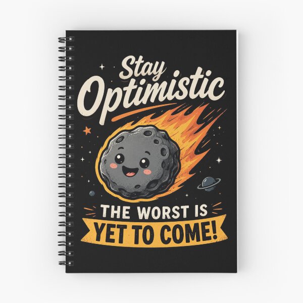 Item preview, Stay Optimistic – Dark Humor with Meteor designed and sold by Digital Dreamtales.