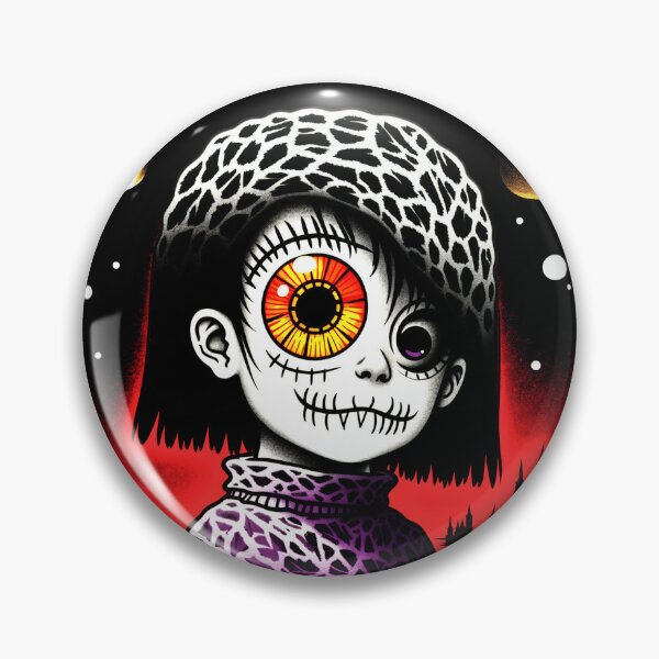 Item preview, Creepy Cute Little Girl Portrait with a Haunting Dark Presence designed and sold by QQQueen.