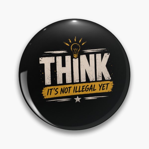 Item preview, THINK – A humorous statement for bright minds designed and sold by Digital Dreamtales.
