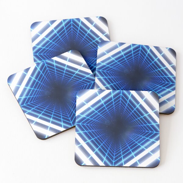 Item preview, Blue Square Wireframe Tunnel & Neons designed and sold by Electric Shock!! Design.