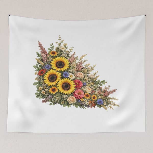 Item preview, Rustic Sunflower Wildflower Bouquet designed and sold by PetalGarden.
