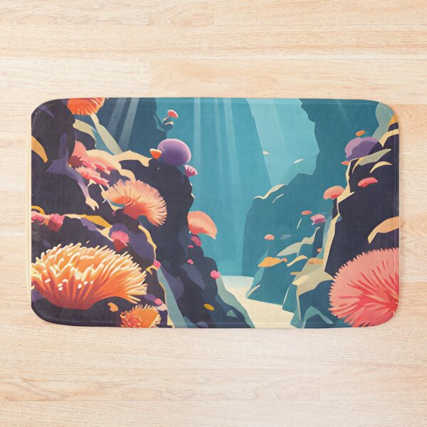 Item preview, Krabi Coral Reef Symphony – Vintage Marine Poster designed and sold by Spirit of Siam.