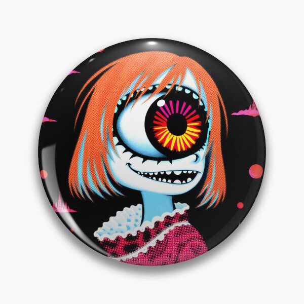Item preview, Creepy Cute One Eyed Girl Portrait | Gothic Horror Grunge Illustration designed and sold by QQQueen.