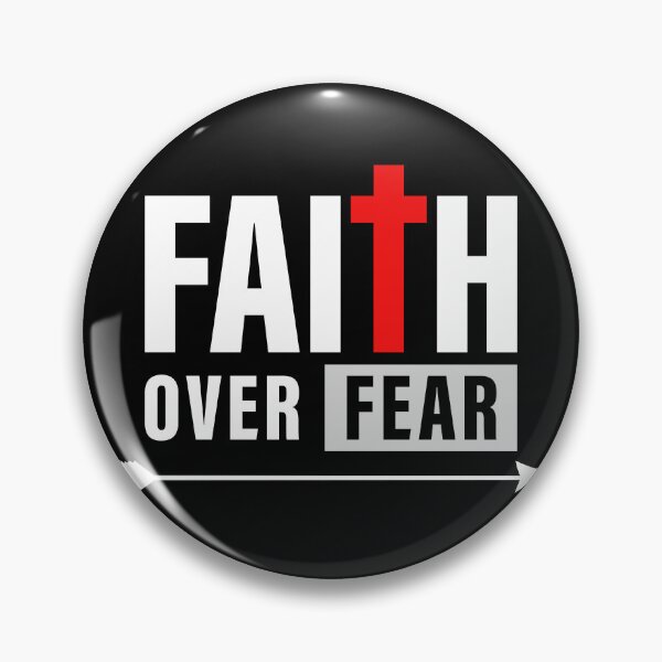 Item preview, Faith over fear, christian t-shirt design. Cross in the inscription faith, symbol of Christ taking away fear - creative concept for youth clothing designed and sold by Koltukovs.