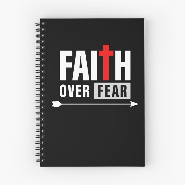 Item preview, Faith over fear, christian t-shirt design. Cross in the inscription faith, symbol of Christ taking away fear - creative concept for youth clothing designed and sold by Koltukovs.