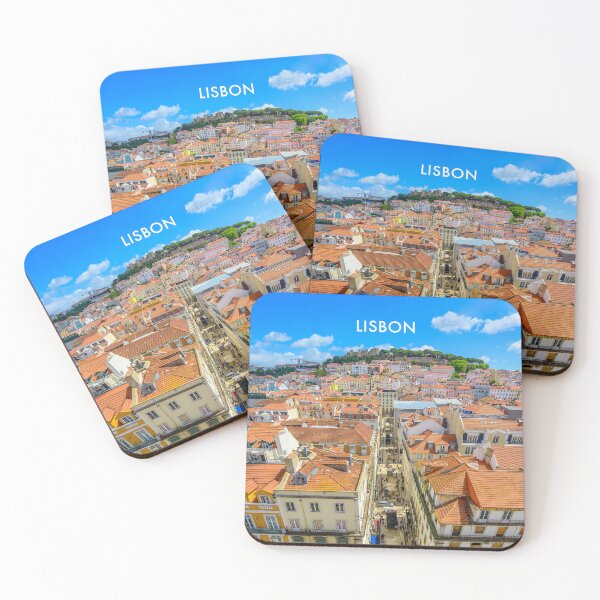 Item preview, Lisbon Modern Travel Poster designed and sold by travelwitheric.