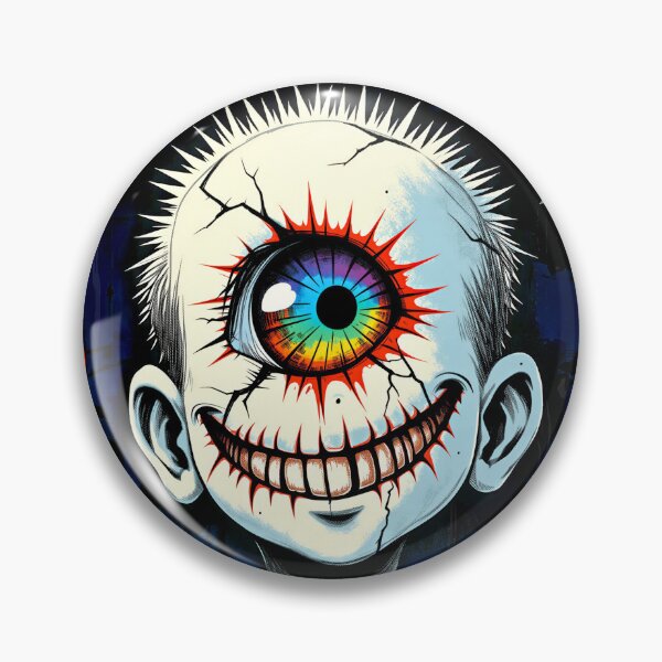 Item preview, Creepy Cute One Eyed Boy | Gothic Grunge Horror Portrait designed and sold by QQQueen.