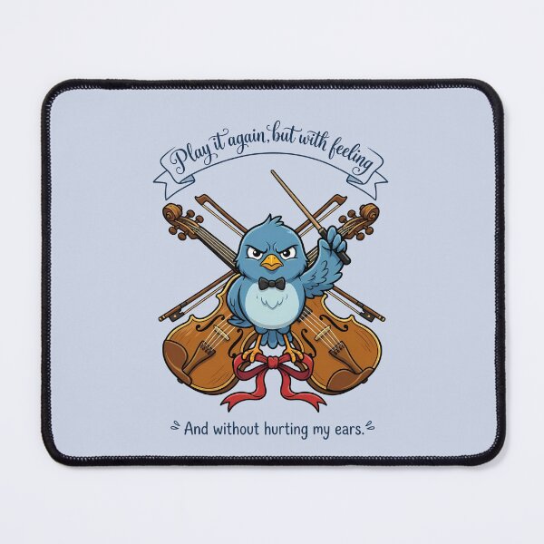 Item preview, Funny Angry Bird Violin Pun - Violin Quote designed and sold by Art-Arcade6.